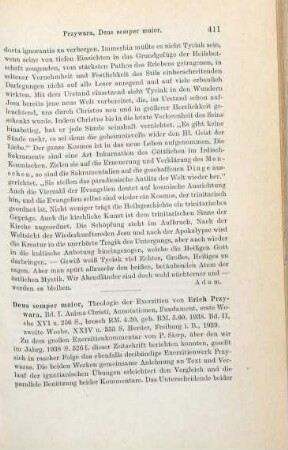 411-413 [Rezension] Przywara, Erich, Deus semper maior