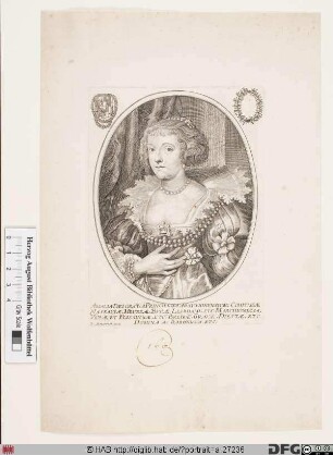 Bildnis Amalia, Prinzessin von Oranien, geb. Gräfin von Solms-Braunfels