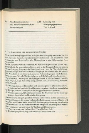 3.11 Lenkung von Fertigungsprozessen