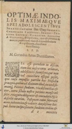 Widmungsbrief