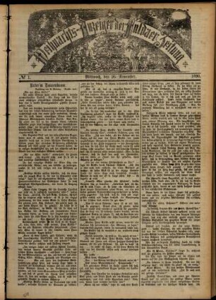 Zweite Ausgabe vom Mittwoch, den 26. November 1890.