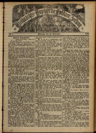 Zweite Ausgabe vom Mittwoch, den 26. November 1890.