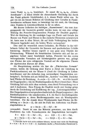 Plückersche Formeln.