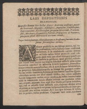 Laus Depositionis Beanorum.