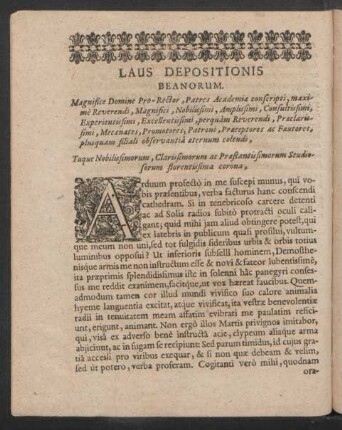 Laus Depositionis Beanorum.