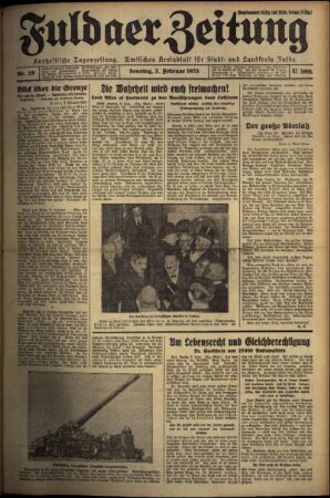 Erste Ausgabe vom Sonntag, den 03. Februar 1935.