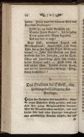 3. Das Studium der Schrift, eine Lieblingsbeschäftigung für Prediger