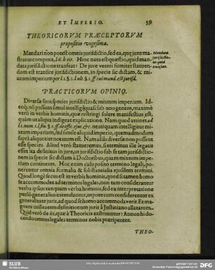 Theoricorum Praeceptorum propostio vigesima