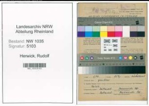 Entnazifizierung Rudolf Herwick , geb. 21.02.1900 (Lehrer)