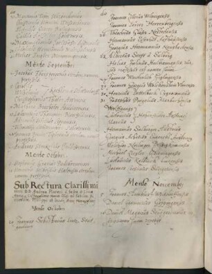Winterhalbjahr 1589/1590. Rektorat Andreas Planer