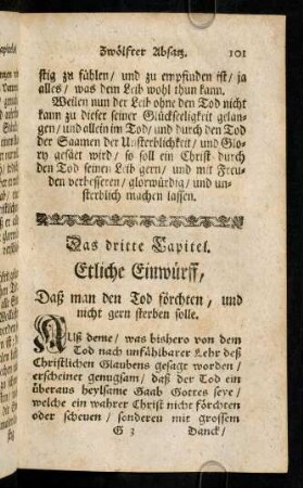 101-102, Etliche Einwuerff
