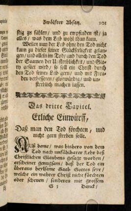 101-102, Etliche Einwuerff