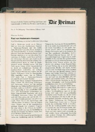 Nr. 2, 76. Jahrgang, Neumünster, Februar 1969