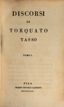 Discorsi, 1