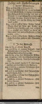 Zusätze und Verbesserungen