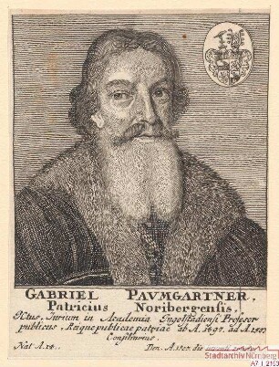 Gabriel Paumgartner, Patrizier, Professor an der Akademie in Ingolstadt, Ratskonsulent; gest. 1507