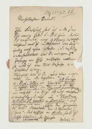 Brief von Ernst Hermann Joseph Münch an Joseph Heller