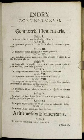 Index Contentorum.