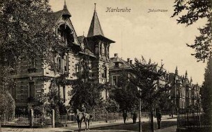 Postkartenalbum mit Motiven von Karlsruhe. "Karlsruhe. Jahnstraße"