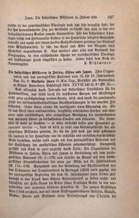 327-328 [Rezension] Jann, Adelhelm, Die katholischen Missionen in Indien, China und Japan