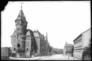 Bischofswerda. Bahnhofstraße und Postamt