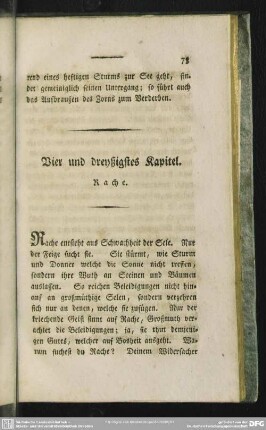 Vier und dreyßigstes Kapitel. Rache