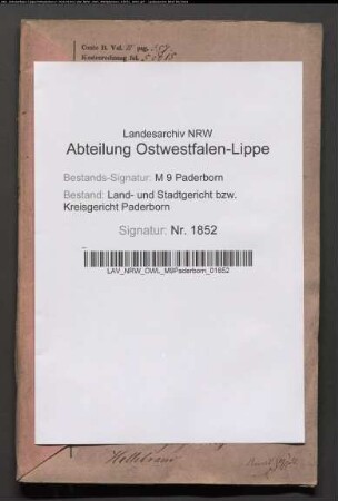 Erblasser: Schulze, Catharina, geb. Menne: