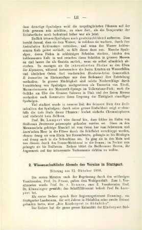 Wissenschaftliche Abende des Vereins in Stuttgart