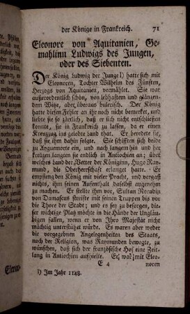 Eleonore von Aquitanien, Gemahlinn Ludwigs des Jungen, oder des Siebenten.
