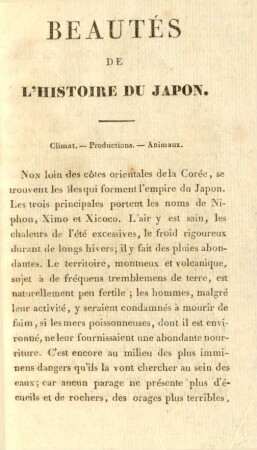 Beautés de l'histoire du Japon
