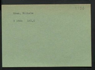 Grau, Wilhelm