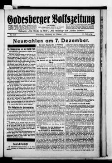 Godesberger Volkszeitung. 1913-1933