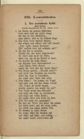 III. Lesestücke.