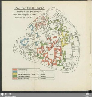 Plan der Stadt Taucha