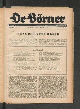 Menschenfrühling : Zum Schulbeginn