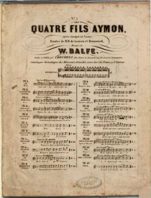 Les quatre fils Aymon : opéra comique en 3 actes. 9, Duo