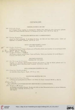 Gemälde (Nr. 168-178)