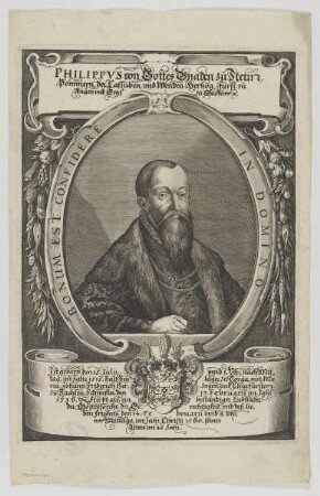 Bildnis des Philippvs Herzog von Stettin und Pommern