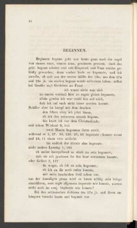 Beginnen.
