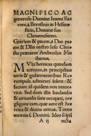 Ad magnificum ac Generosum Dominum Ioannem Baronem a Bernstein, in Helfenstein, an Communio infantium, quae apud quosdam servatur, probetur Ecclesiae