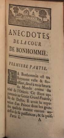Anecdotes De La Cour De Bonhommie, 1