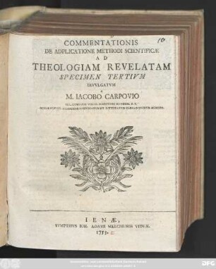 Specimen 3: [Dadam Vinariæ Calendis Ivnii MDCCLIII.]