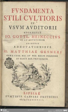 Fundamenta Stili Cultioris In Usum Auditorii