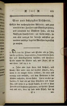Vier und sechzigster Abschnitt. - Siebenzigster Abschnitt.