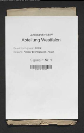 Diarium des Kloster Brenkhausen.