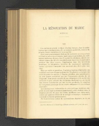 La Rénovation Du Maroc.