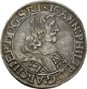 Halber Gulden des Mainzer Erzbischofs Johann Philipp von Schönborn, 1672