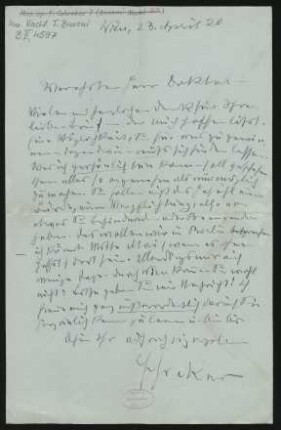 Brief an Ferruccio Busoni : 23.04.1920