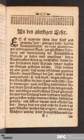 An den günstigen Leser