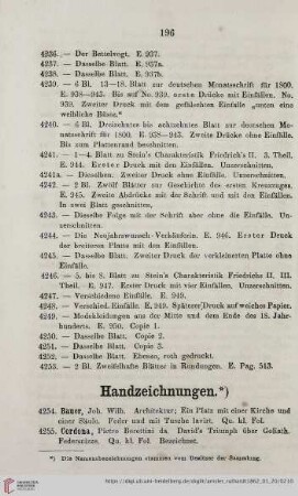 Handzeichnungen (Nr. 4254-4395)